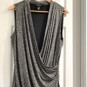 Black and White Sleeveless Top